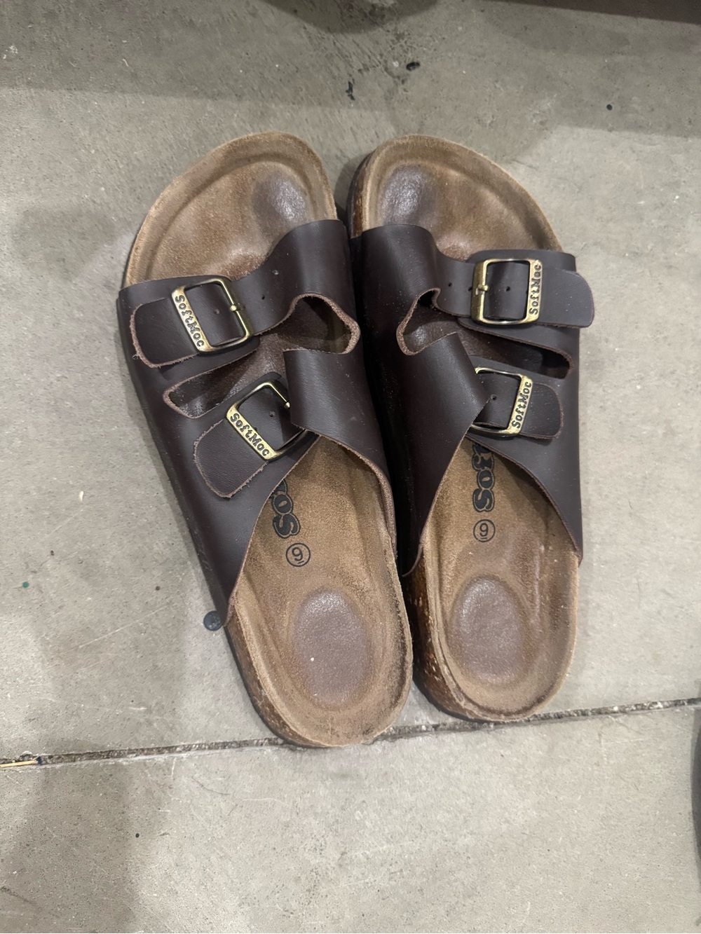 Classic Double-Buckle Women's Sandals - Brown
